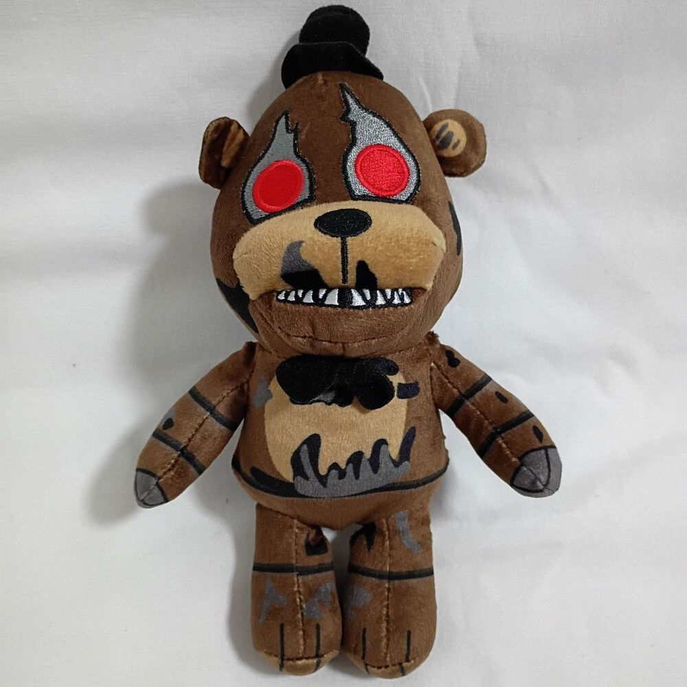 FNAF Five Nights at Freddys Fazbear 9" Plush Brown Red Eyes 2024 PhatMojo